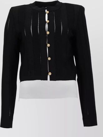 Balmain cropped knit cardigan