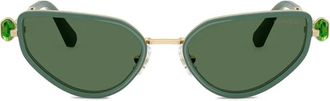 Swarovski SK7027 crystal-embellished cat-eye sunglasses - Green