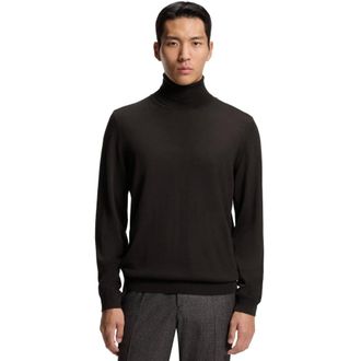 HUGO BOSS Truien & Vesten, Heren, Zwart, L, Wol, Musso-P Turtleneck