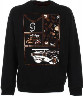 Sprayground Crewneck Be Rich - Dames - Sweatshirts - Zwart - 2XL - Hoodies & sweatvesten