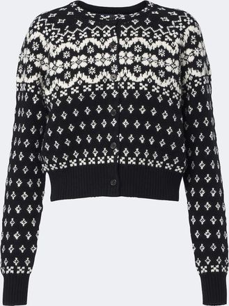 Polo Ralph Lauren Jacquard wool, cotton, and alpaca cardigan