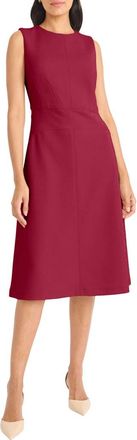 Maggy London Waist Detail Sleeveless Fit & Flare Dress in Majestic Wine at Nordstrom Rack, Size 4