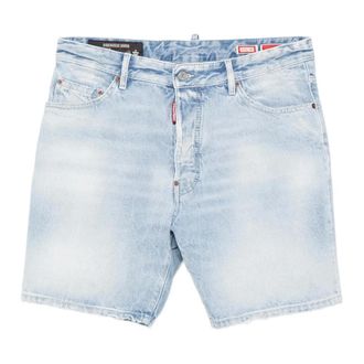 Dsquared2 Denim Shorts, male, Blue, Size: XL Light Diagonale Wash Shorts