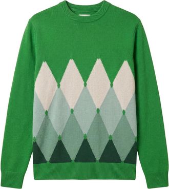 Ballantyne r Neck Pullover 100% ws Classic Diamond B2p000 7k0a8 92533