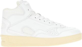 Jil Sander Basket Mid Sneakers - Dames - Sneakers - Wit - 39 EU - Leer - Schoenen