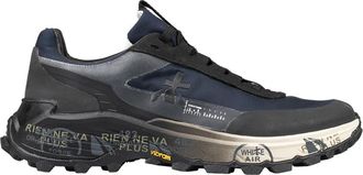 Premiata Blauwe Sneakers met EVA Rubberen Zool - Heren - Sneakers - Blauw - 41 EU - Leer - Schoenen