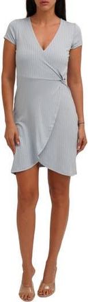 Cyrus Wrap Style Rib Knit Dress in Niagara Mist at Nordstrom Rack, Size X-Small