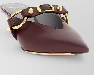 Balenciaga leather city mules