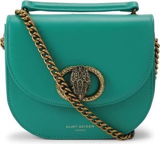 Kurt Geiger Chelsea Leather Saddle Bag in Open Green at Nordstrom