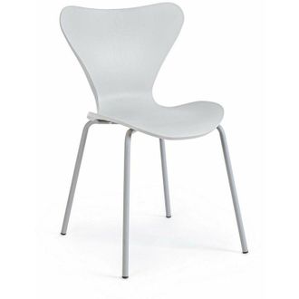 BIZZOTTO Sedia Tessa con gambe in acciaio verniciato a polvere epossidica, per arredo interno 50 x 49,5 x h 82 cm -Grigio / Confezione da 1 pezzo