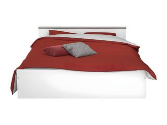 Vente-Unique 140 X 190 Cm Bed With Storage, 2 Drawers & 1 Compartment - White | Size: Double