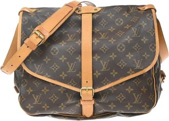 Louis Vuitton Saumur Monogram Canvas Brown Canvas Handbag (Pre-Owned)