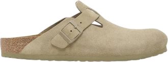 Birkenstock Boston Su&egrave;de Sandalen - Heren - Slip ons - Groen - 39 EU - Su&egrave;de - Schoenen