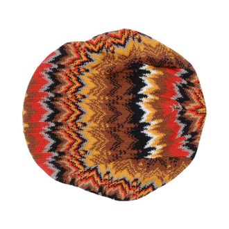 Missoni Caps, female, Multicolor, Size: ONE SIZE Zigzag Knit Newsboy Cap