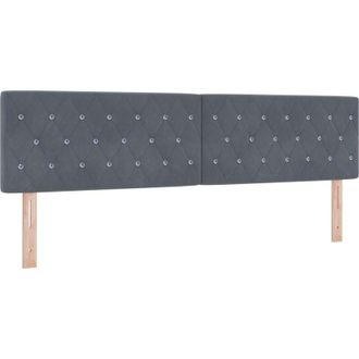 vidaXL Cabecero Led Argyle Con Cabecera Gris Oscuro 90 Cm Terciopelo Vidaxl