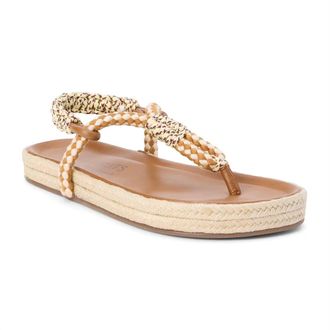 Matisse Footwear Womens Celia Thong Sandal In Tan Multi