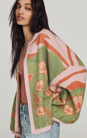 Bel Kazan Floral Landscape Cardigan