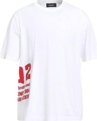 Dsquared2 DSquared2 Heren T-shirt met zijlogo (Wit)