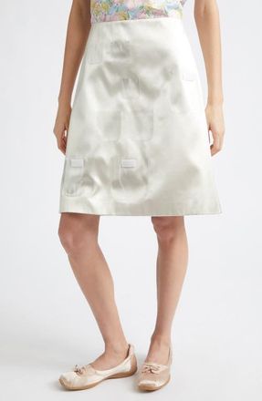 Sandy Liang Keeps Satin Pocket Skirt in Champagne at Nordstrom, Size 8