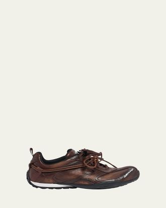 Balenciaga Mens Radar Leather Sneakers