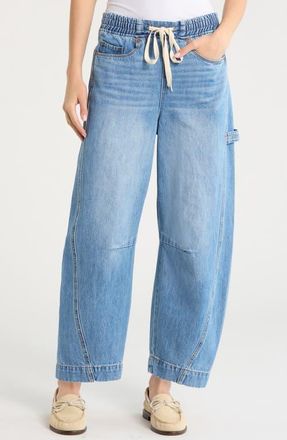 Blank NYC The Barrel Leg Drawstring Barrel Leg Jeans in Easy Goer at Nordstrom, Size 24