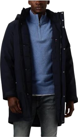 Tommy Hilfiger Tech Gewatteerde Parka voor Heren - Heren - Parka Jassen - Blauw - 2XL - Jassen