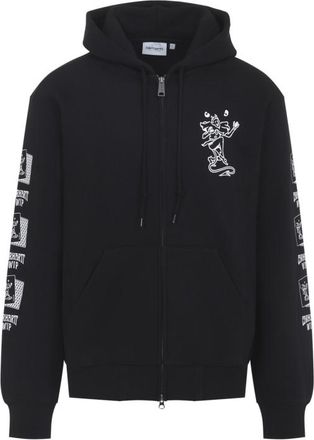 Carhartt Work in Progress Black Graphic Relaxed Hoodie