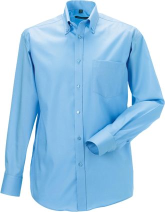 Russell Athletic Russell Collectie Heren Lange Mouw Ultiem Niet-Ijzershirt (Heldere lucht)