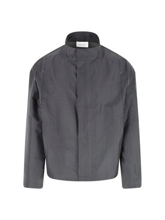 Berner K&uuml;hl Grey Field Silk-Blend High Collar Jacket