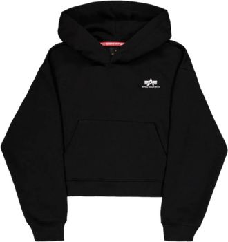 Alpha Industries Alpha Industries, Hoodies, female, Black, Size: S Basic Small Logo Hoodie
