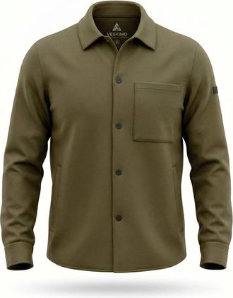 H&egrave;SKIMO Hombre, Camisas, Verde, Talla: L