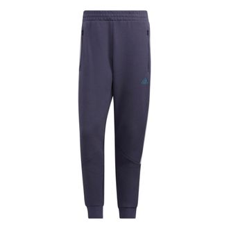 adidas Mens adidas St Blok Knpnt Logo Printing Elastic Waistband Bundle Feet Sports Pants/Trousers/Joggers Blue HM2988