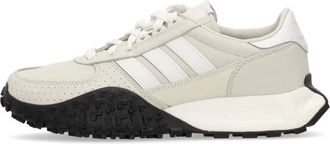 adidas Lage Sneaker Witte Mesh Boost Middenzool - Heren - Skateschoenen - Wit - 41 1/3 EU - Su&egrave;de - Fitness