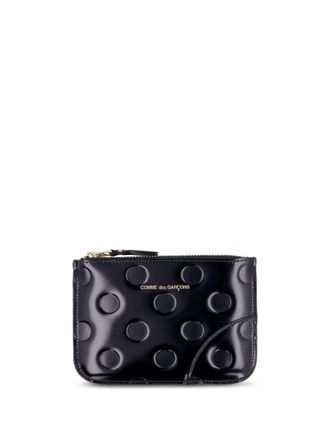 Comme Des Gar&ccedil;ons Portafoglio Polka Dots Embossed - Nero