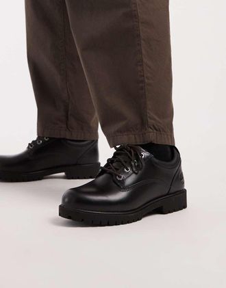 Timberland Scarpe stringate nere in pelle pieno fiore-Nero