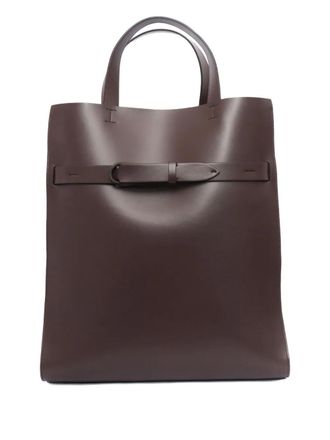 Orciani buckle-detail leather tote bag - men - Calf Leather/Polyamide/Polyurethane - One Size - Brown