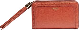 Lancel tassel-embellished leather wallet - Orange