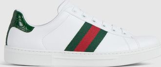 Gucci Womens Gucci Ace Sneaker, White, Leather