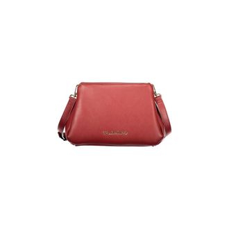 Valentino Cross Body Bags, female, Red, Size: ONE SIZE Polyurethane Shoulder Bag with Gold-Tone Hardware