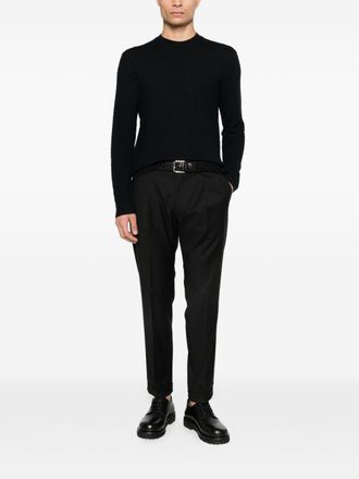 Emporio Armani Wool Crewneck Sweater - Black