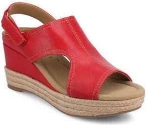 Journee Collection Rayleigh Wedge Sandal in Red at Nordstrom Rack, Size 7.5