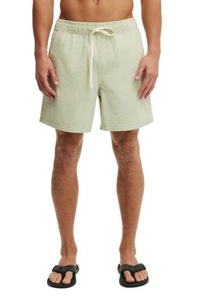 Cotton On Mens Easy Short in Jade Stripe Seersucker at Nordstrom, Size X-Large