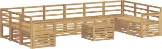 vidaXL Conjunto De Sof&aacute;s De Exterior 11 Uds. Blanco Vidaxl