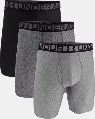 Under Armour Performance Tech Underwear Mens Steel Boxer Briefs 3-Pack GBO3530