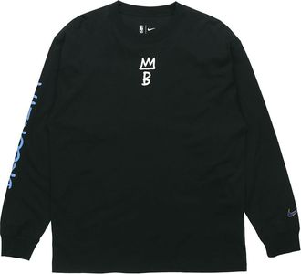 Nike Brooklyn Nets Courtside City Edition Sports Crew Neck Long-sleeve Sweater Mens Black CT9398-010