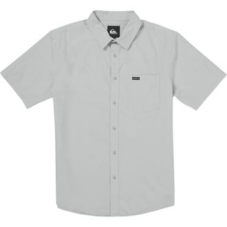 Quiksilver Ridgeport Regular Fit Short Sleeve Performance Button-Up Shirt in Micro Chip at Nordstrom, Size Xx-Large