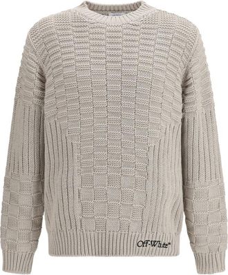 Off-white Beige Regular Knitted Sweater