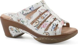 White Mountain WHITE MOUNTAIN Valencia Wedge Sandal in White/Multi/Flower at Nordstrom Rack, Size 9.5