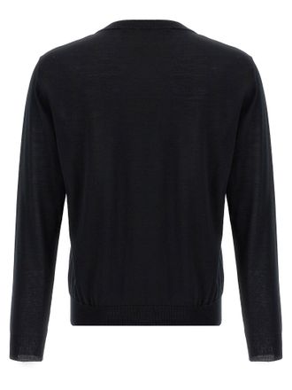 Valentino Garavani Logo-Embroidered Wool Sweater - Black