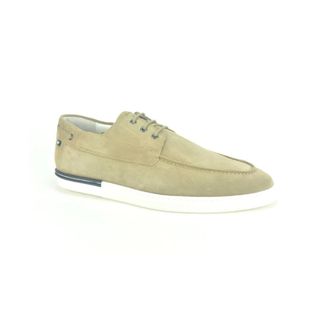 Floris Van Bommel Taupe Su&egrave;de Boot Schoen - Heren - Veterschoenen - Beige - 42 1/2 EU - Su&egrave;de - Schoenen